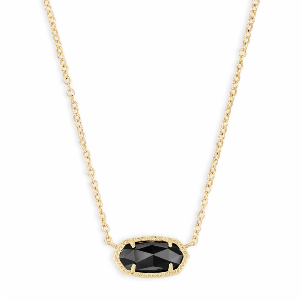 Kendra Scott Gold Elisa Necklace with Black Pendant